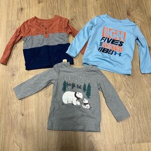 Kids Long Sleeve Graphic Tees - Set of 3